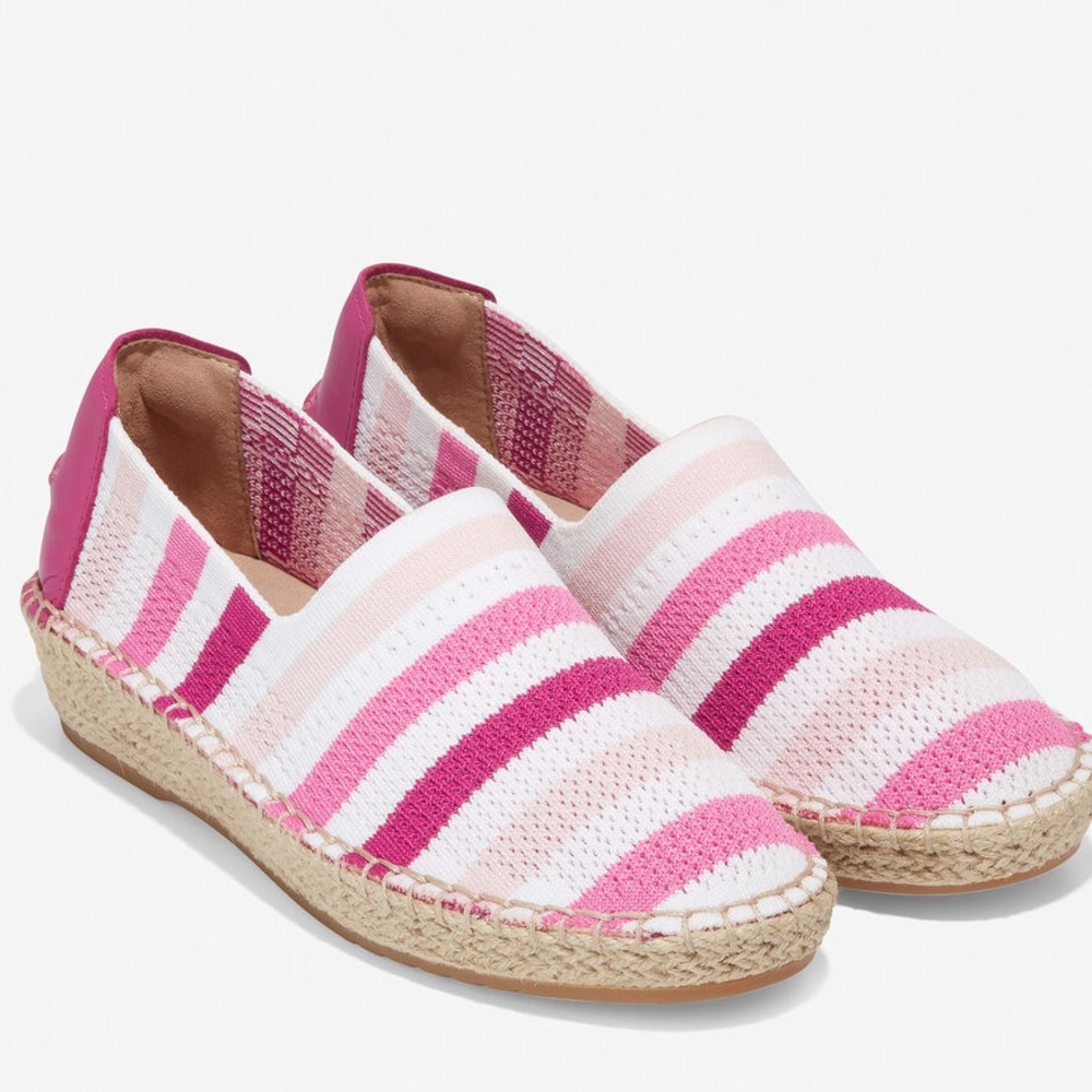 ❤️❤️NWT Cole HAAN Women's Cloudfeel Espadrille❤️❤️pink /white